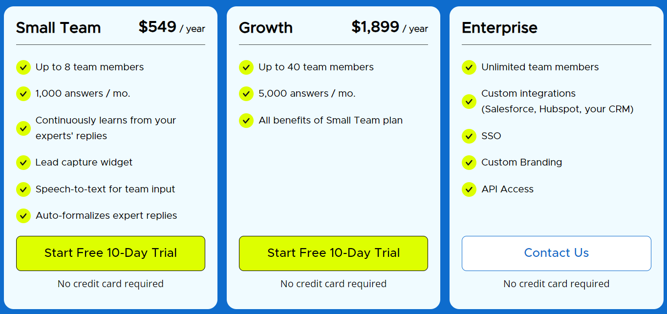 Accordian pricing