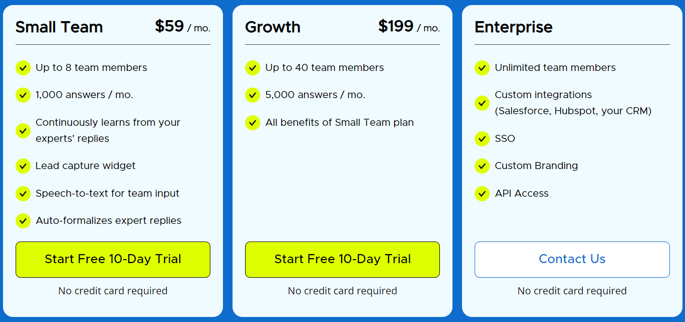 Accordian pricing