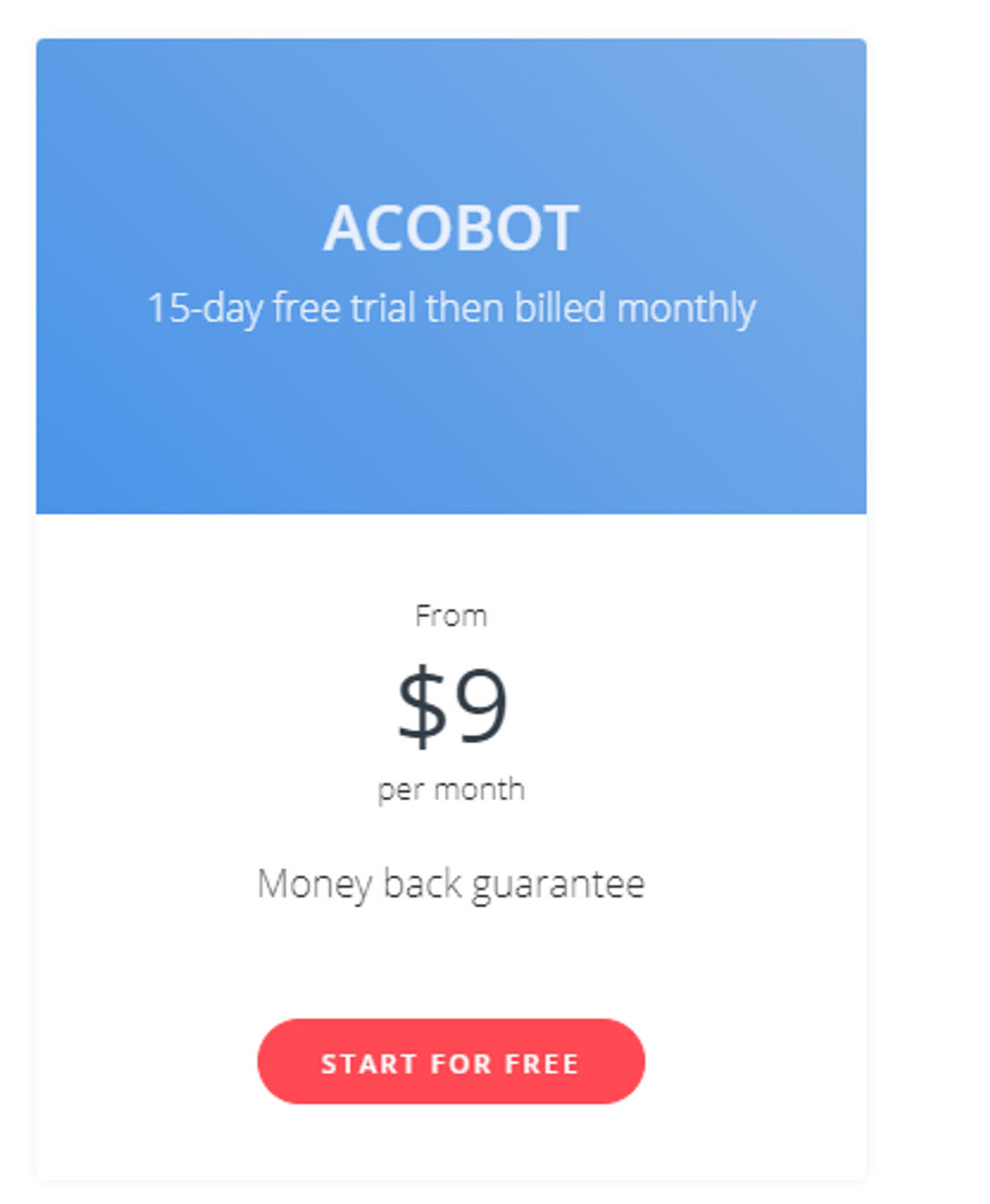 Acobot pricing