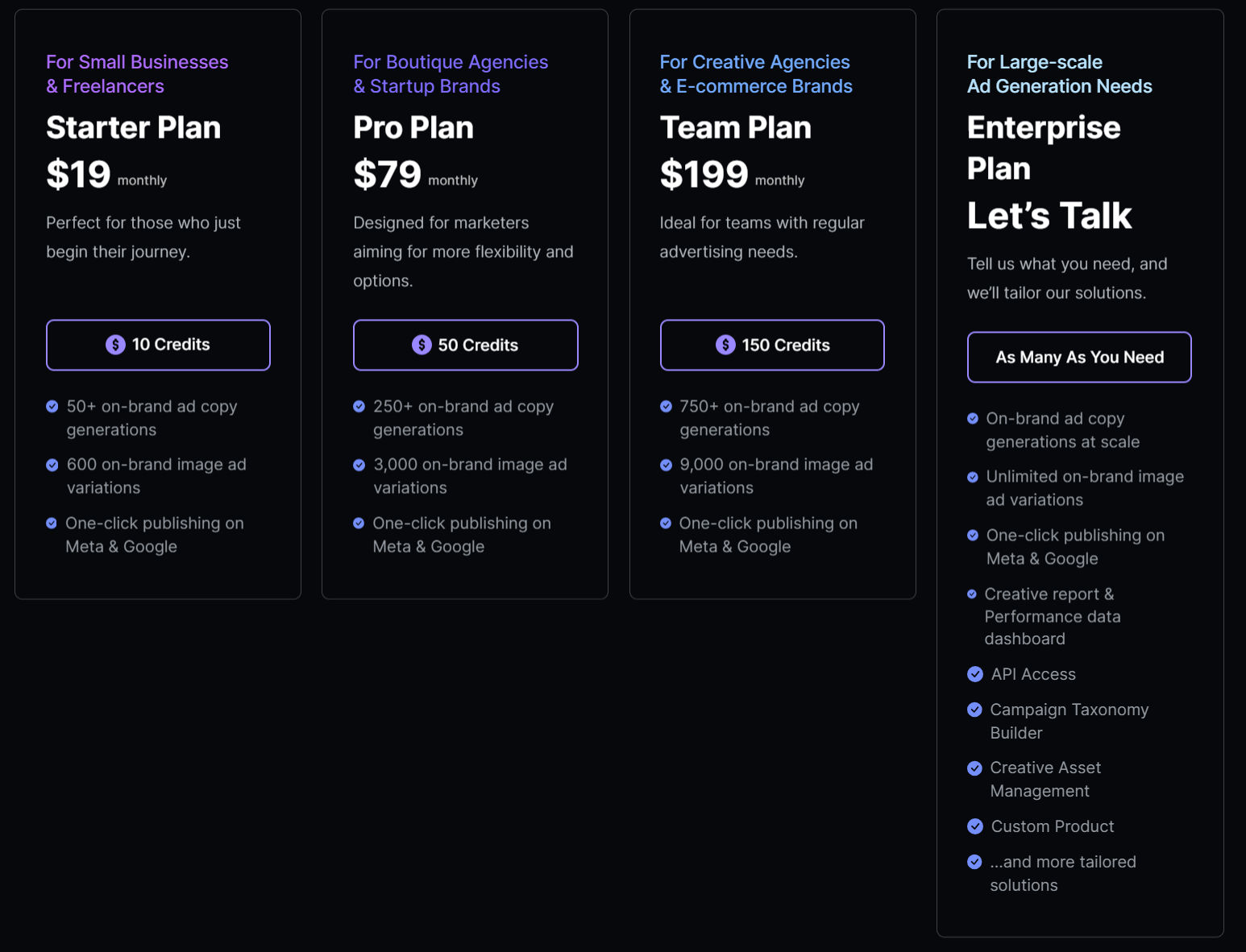 AdGen AI pricing