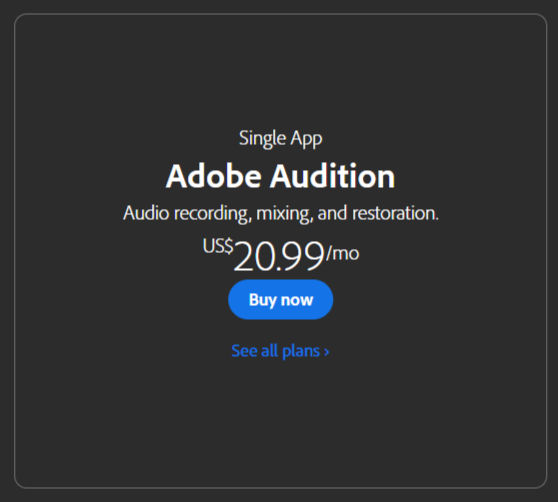 adobe-audition pricing