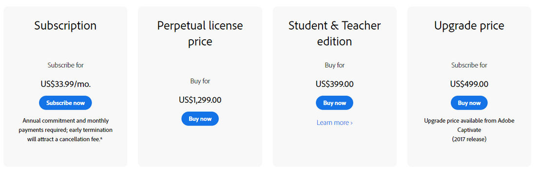 adobe-captivate pricing