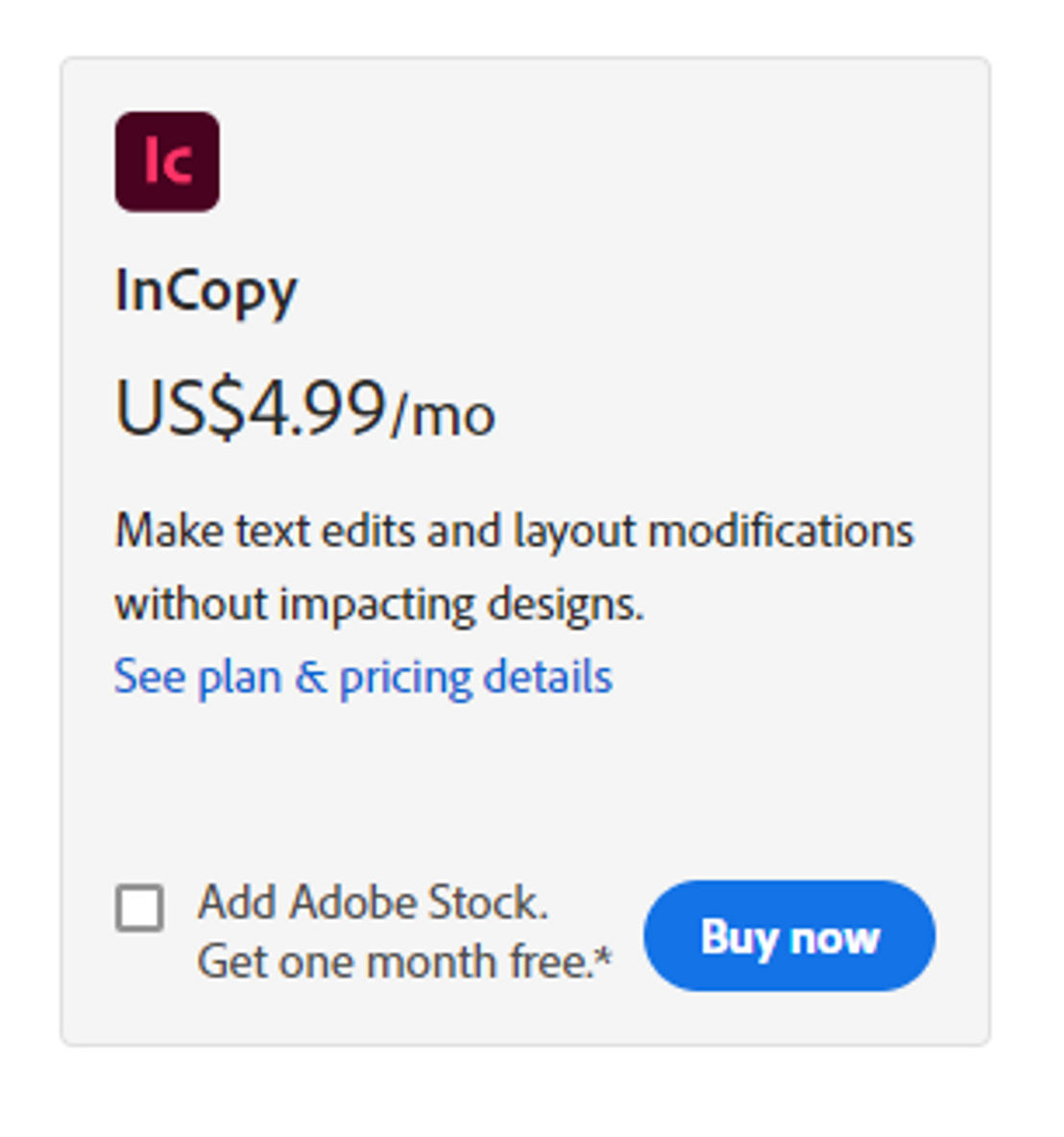 adobe-incopy pricing