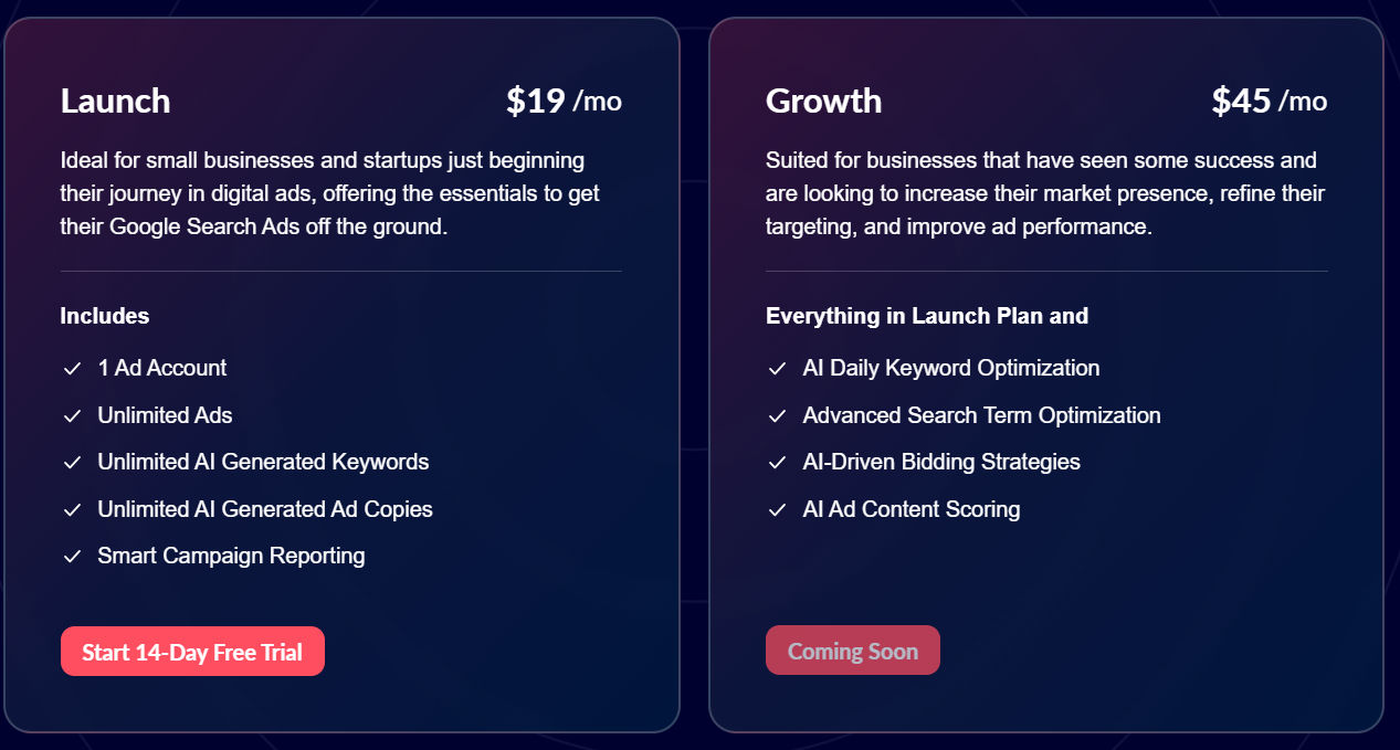 Adsby pricing