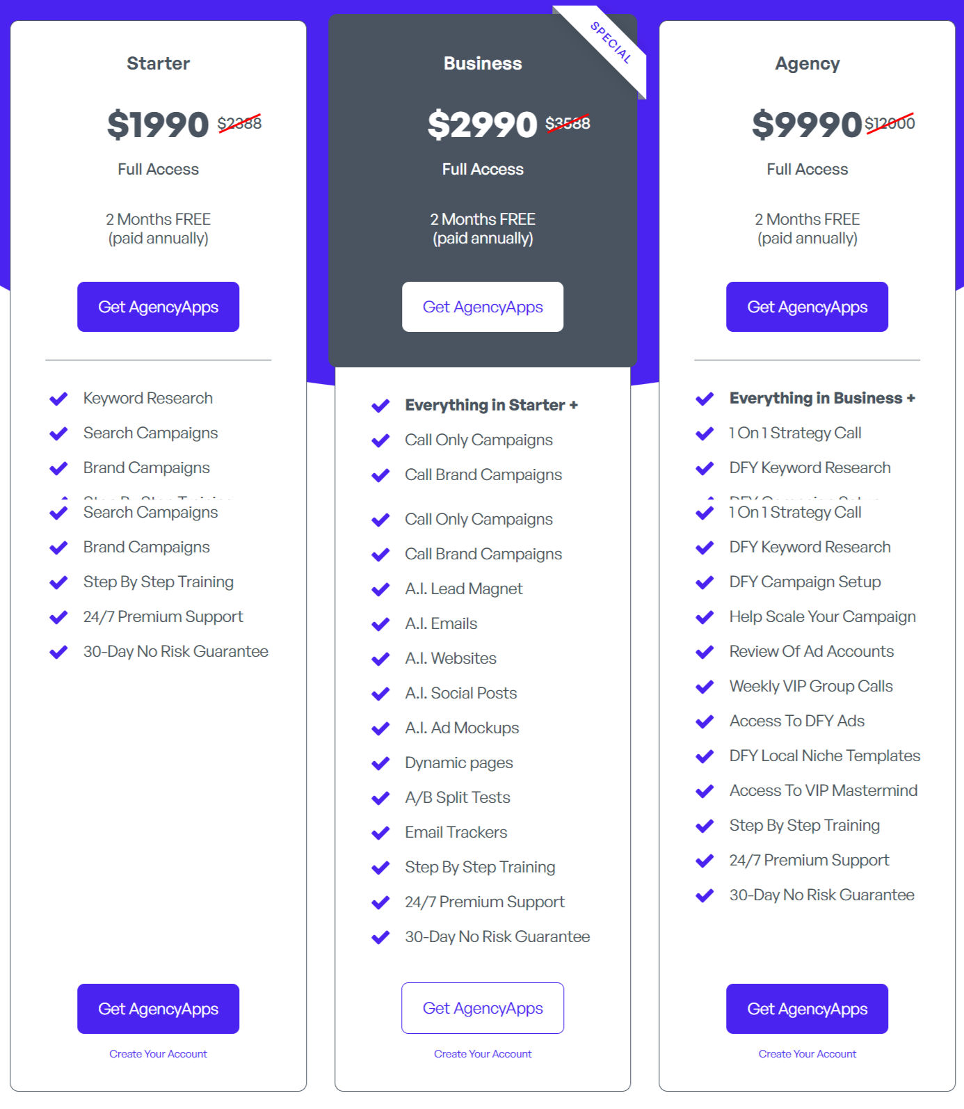 AgencyApps pricing