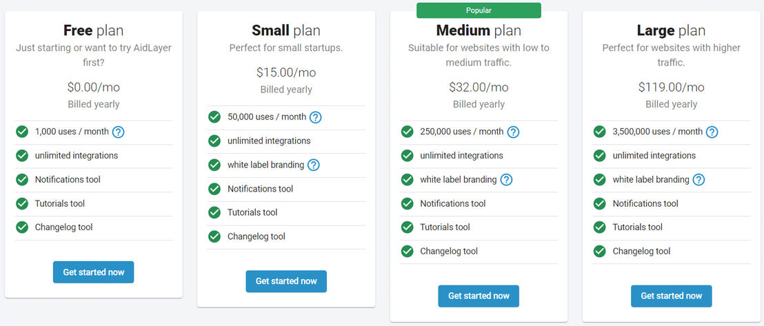 AidLayer pricing