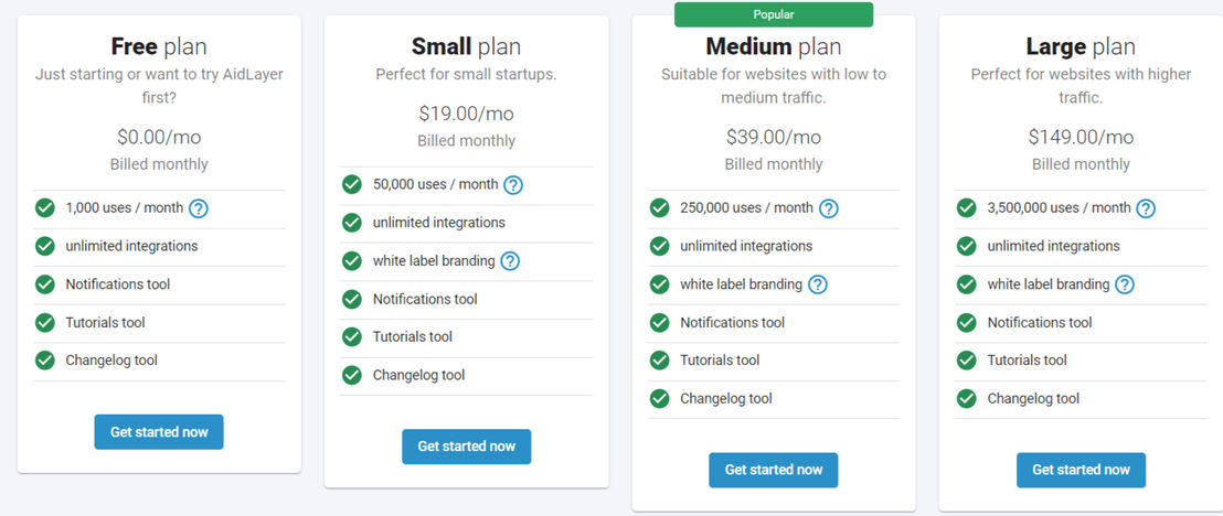 AidLayer pricing