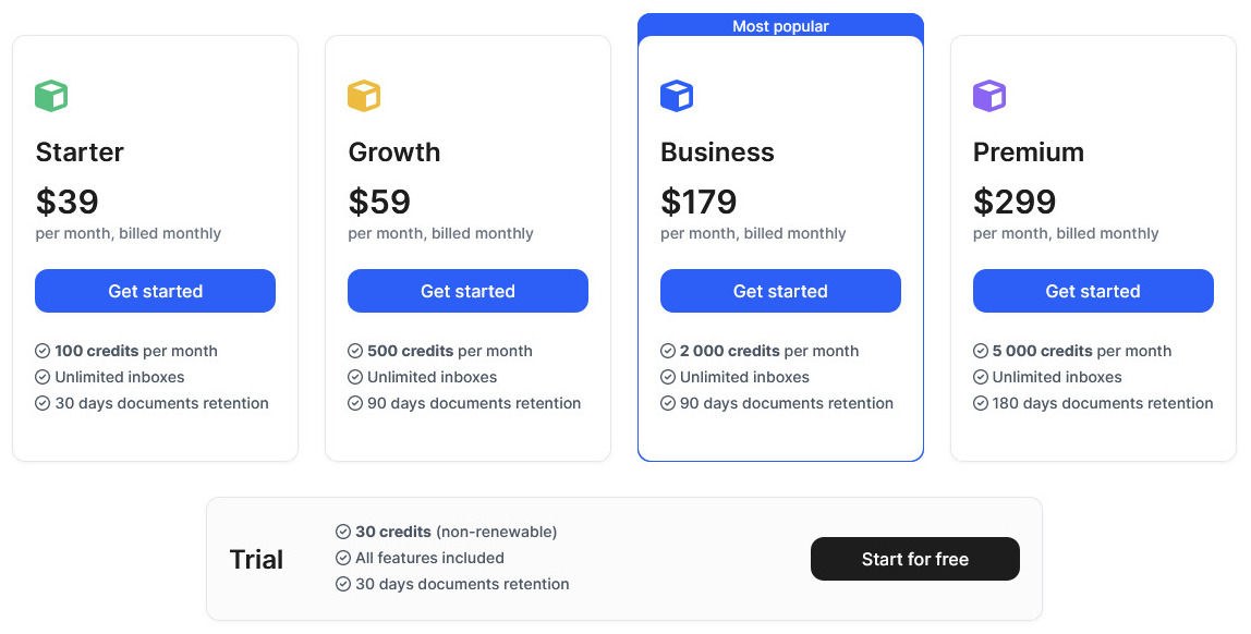 Airparser pricing