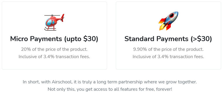 Airschool pricing