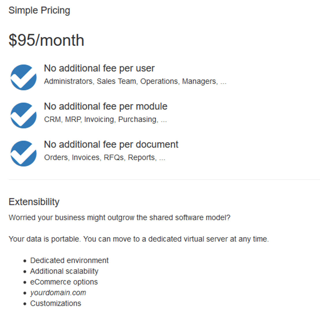 Alloy ERP pricing