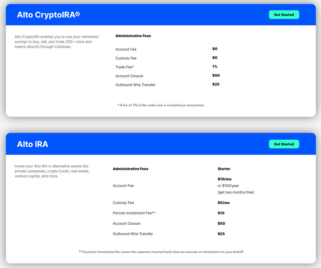 Alto pricing