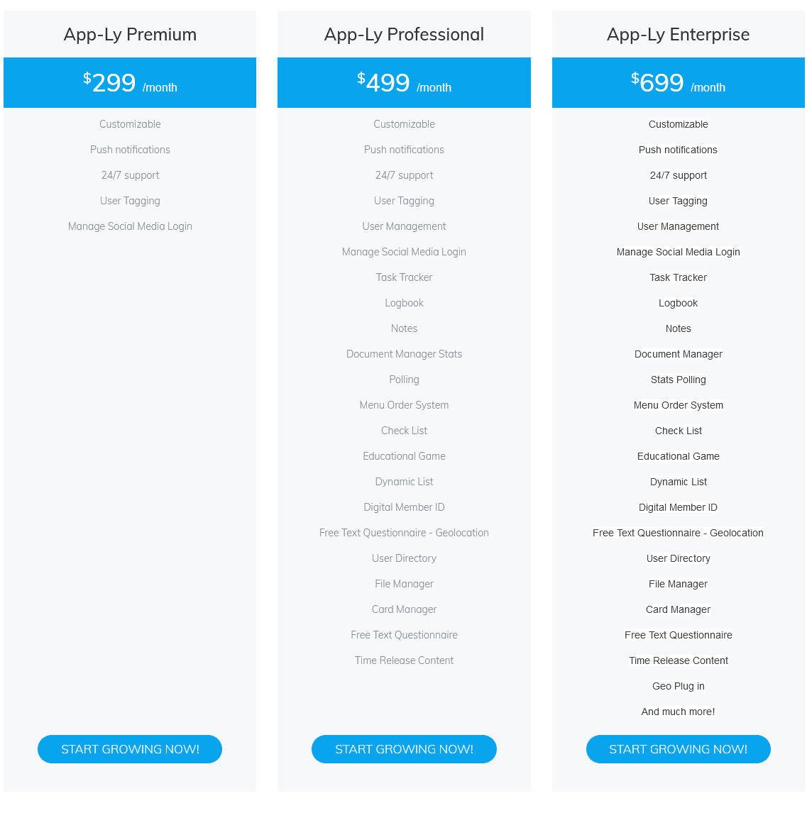 App-Ly pricing