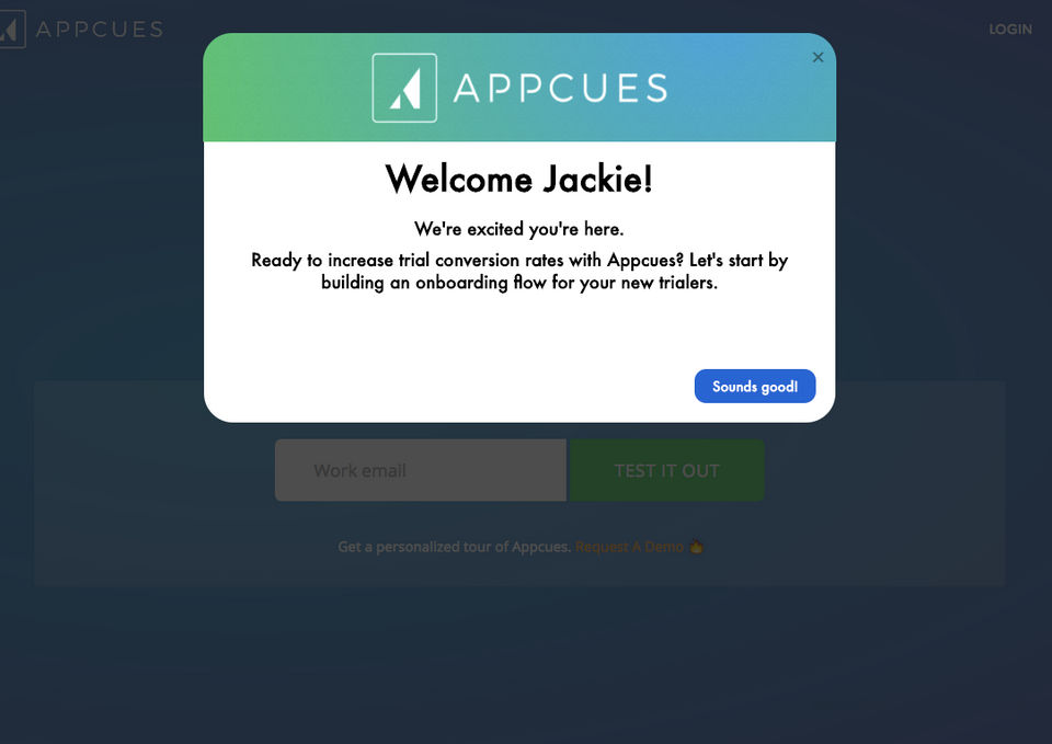 Appcues screenshot