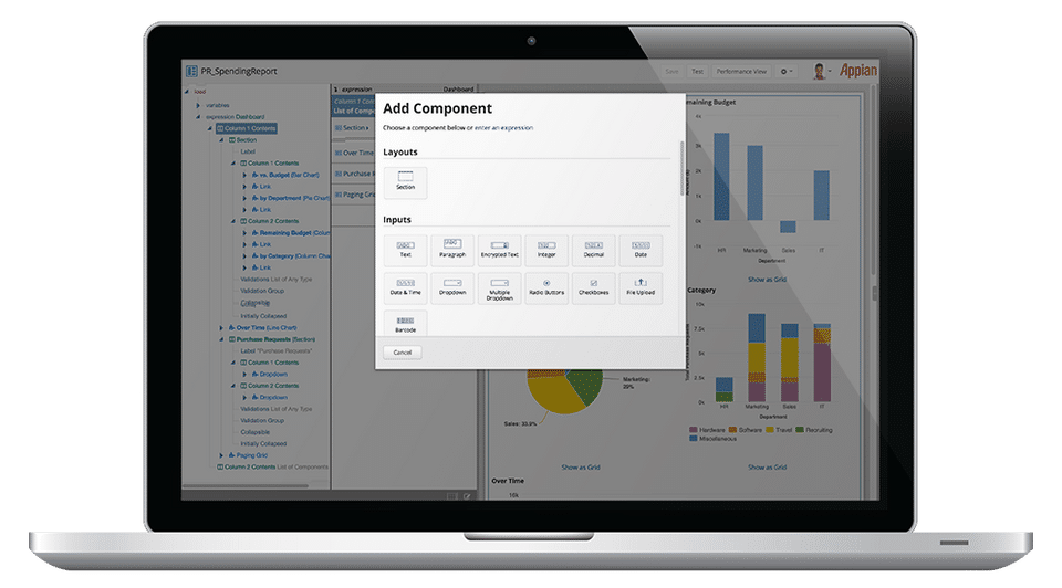 Appian screenshot: Appian's low-code development platform means components can be combined to create a custom app-thumb