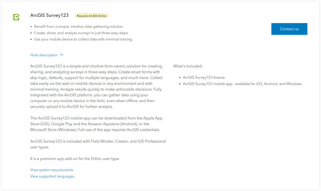 arcgis-survey123 pricing