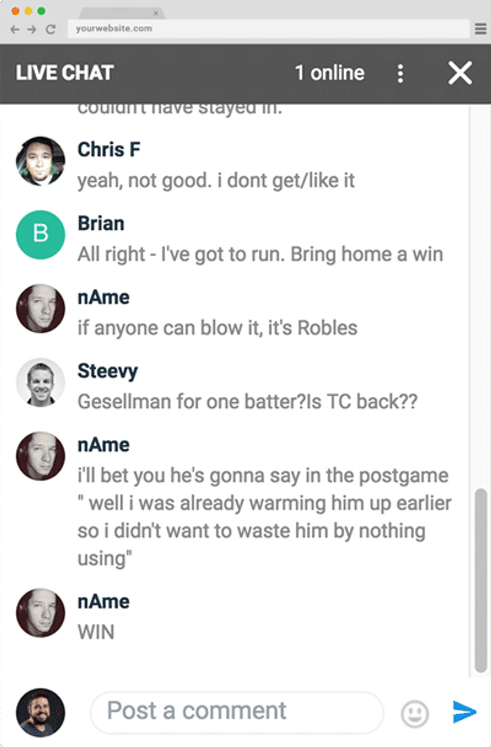 Arena Live Chat screenshot