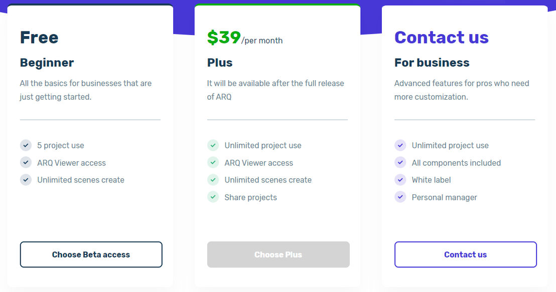 ARQ pricing