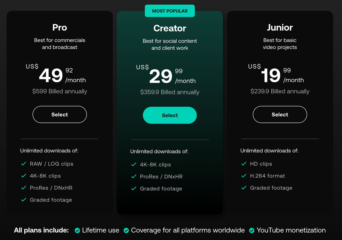 Artgrid pricing