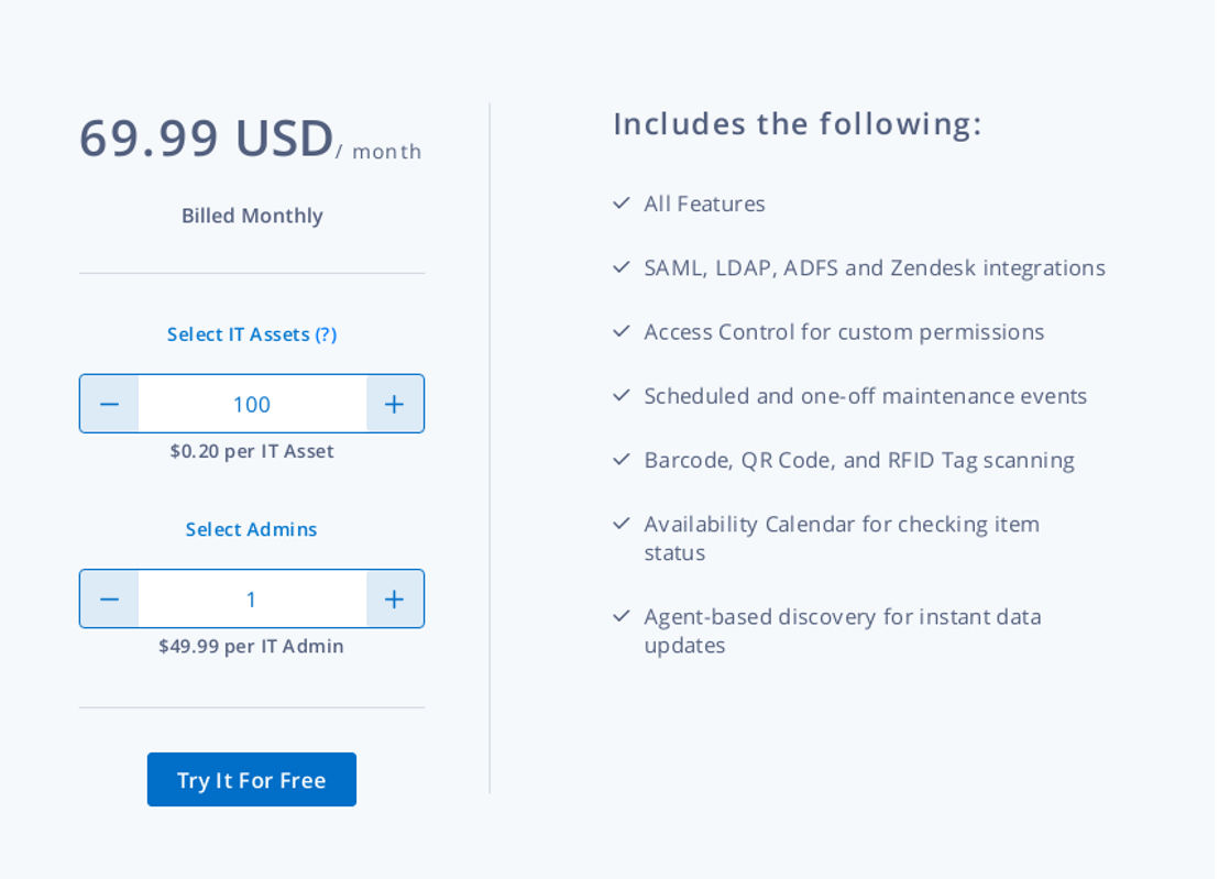 AssetSonar pricing