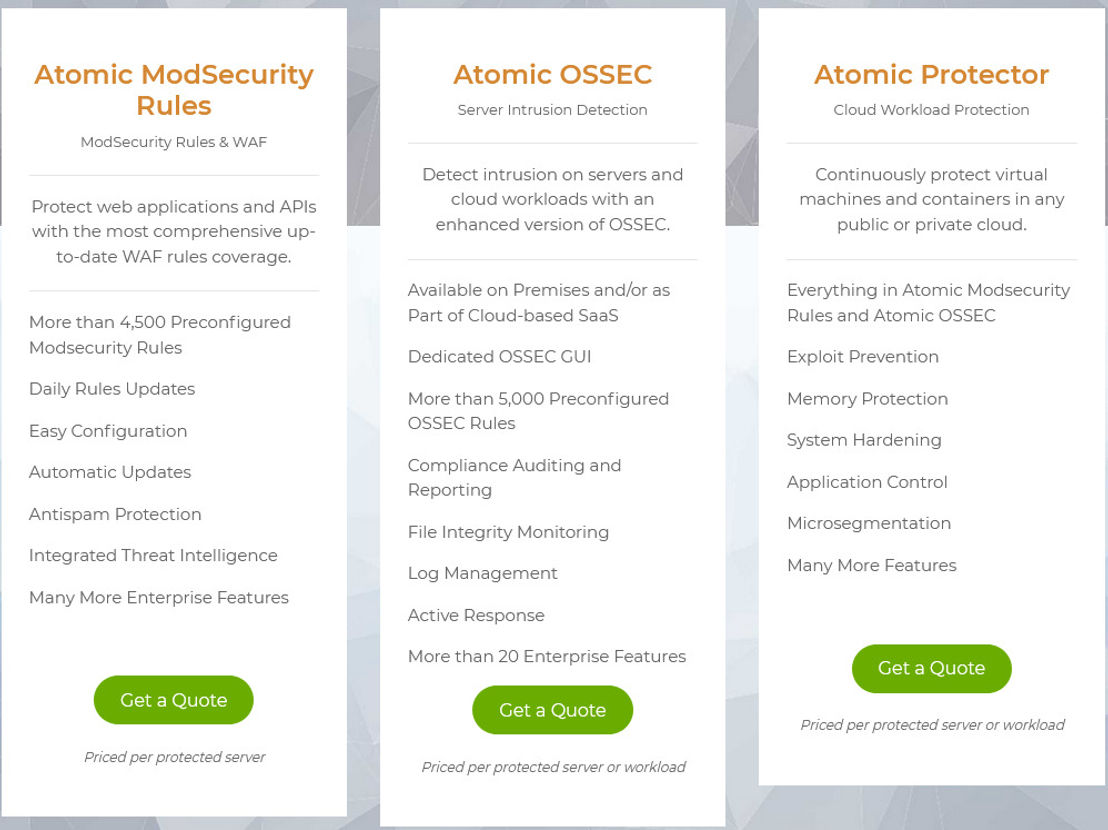 Atomicorp OSSEC pricing