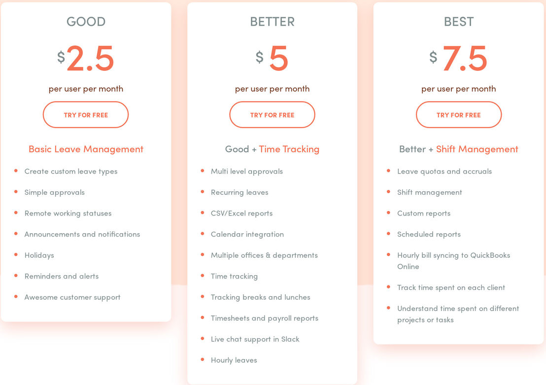 AttendanceBot pricing