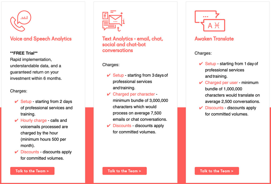 Awaken Conversations pricing