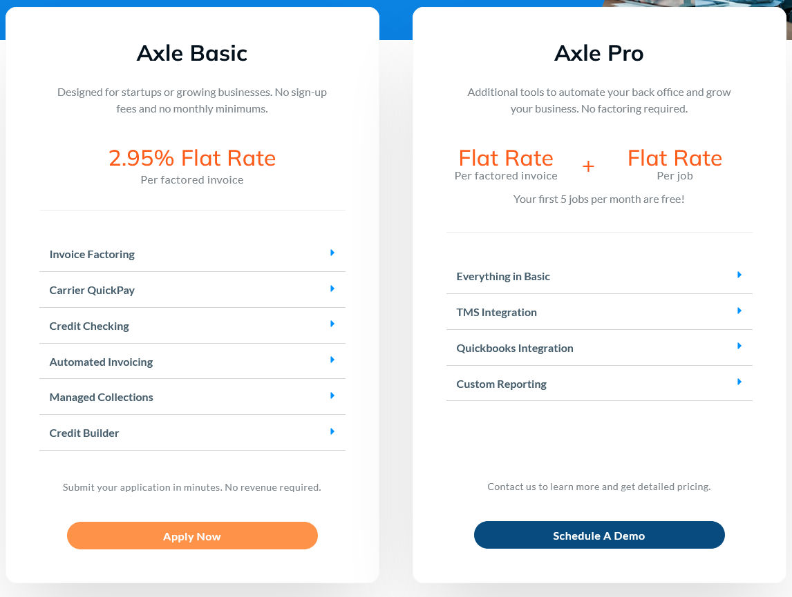 Axle Payments pricing