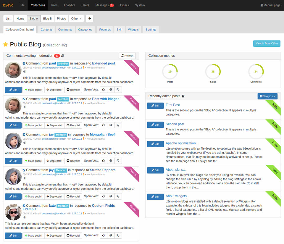 Collection Dashboard