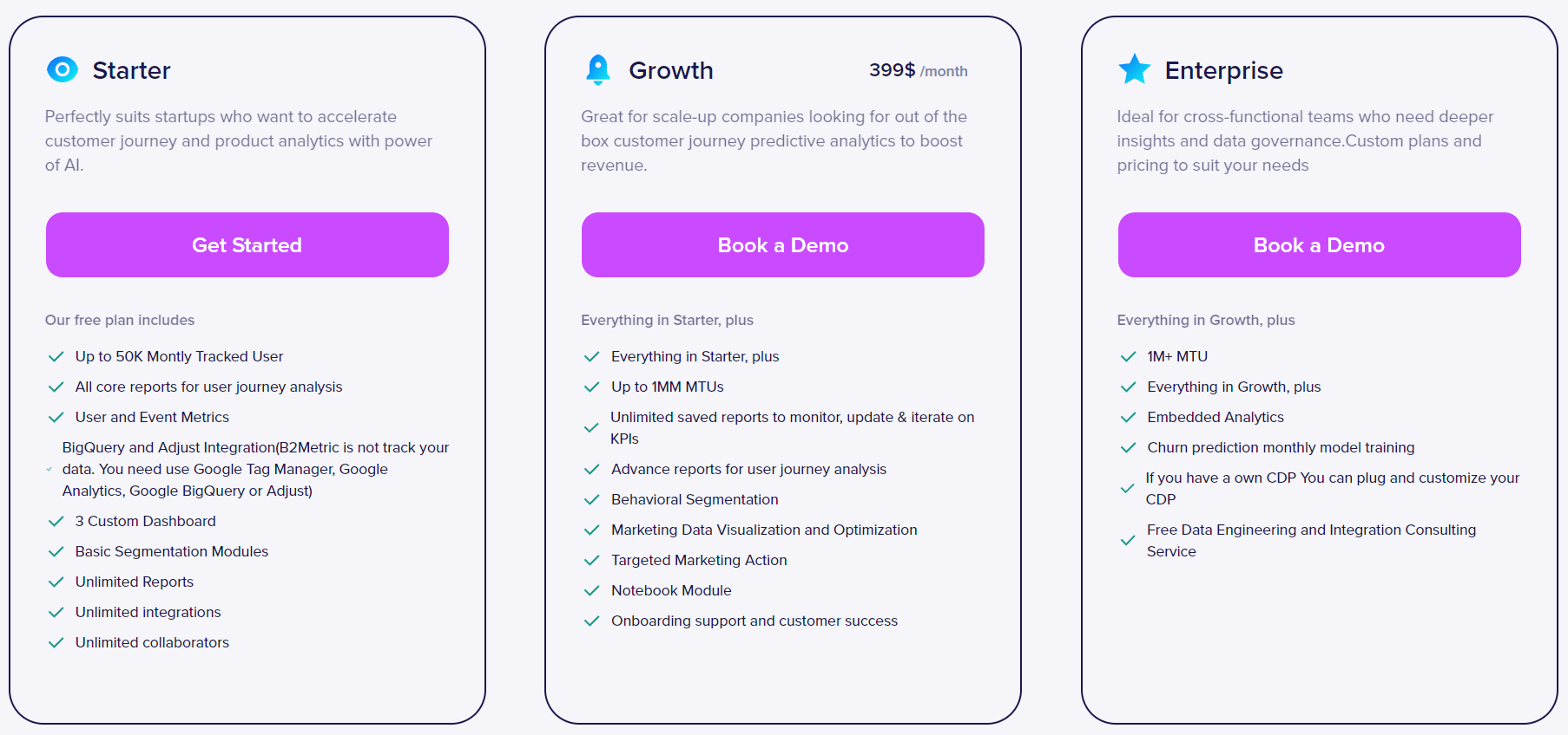 B2Metric pricing