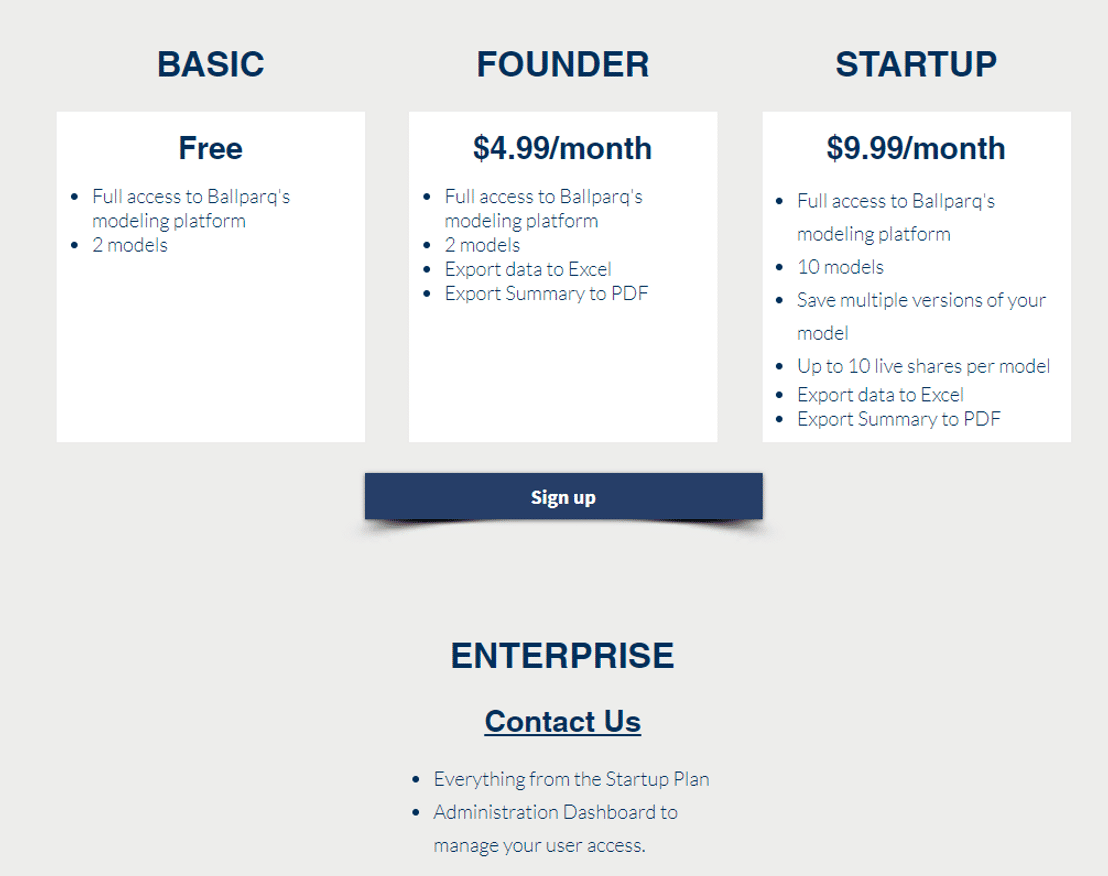 ballparq pricing