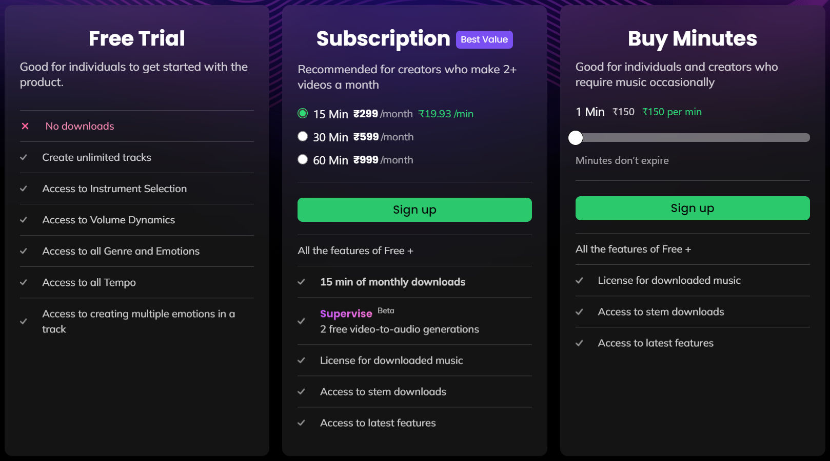 Beatoven.ai pricing