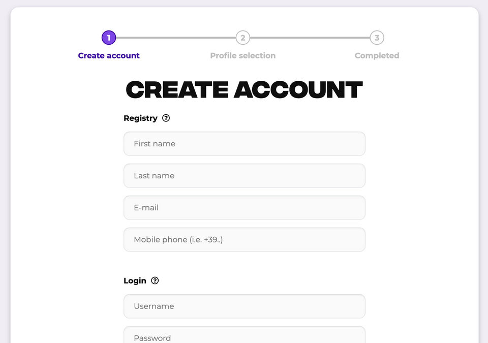 Create Account