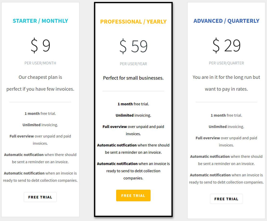 BeeBills pricing