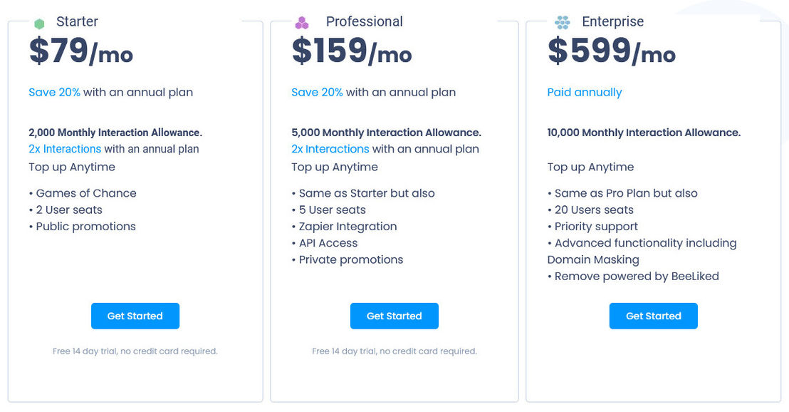 beeliked pricing