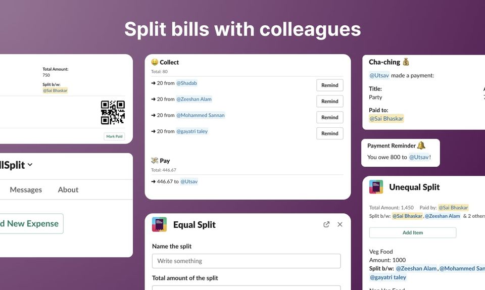 Split Bills with Colleagues