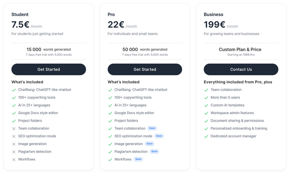 bingbang-ai pricing