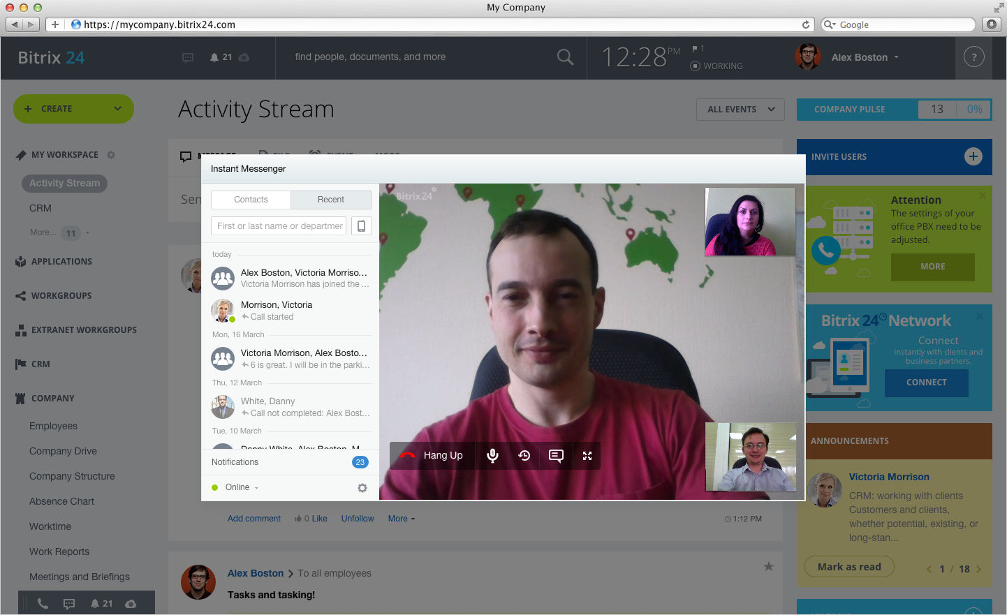 Bitrix24 screenshot: Video Conferencing-thumb