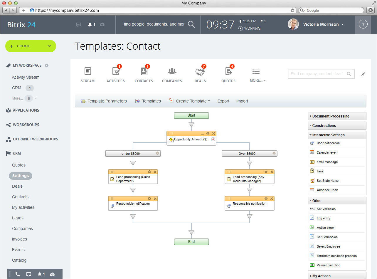 Bitrix24 screenshot: Business Processes-thumb