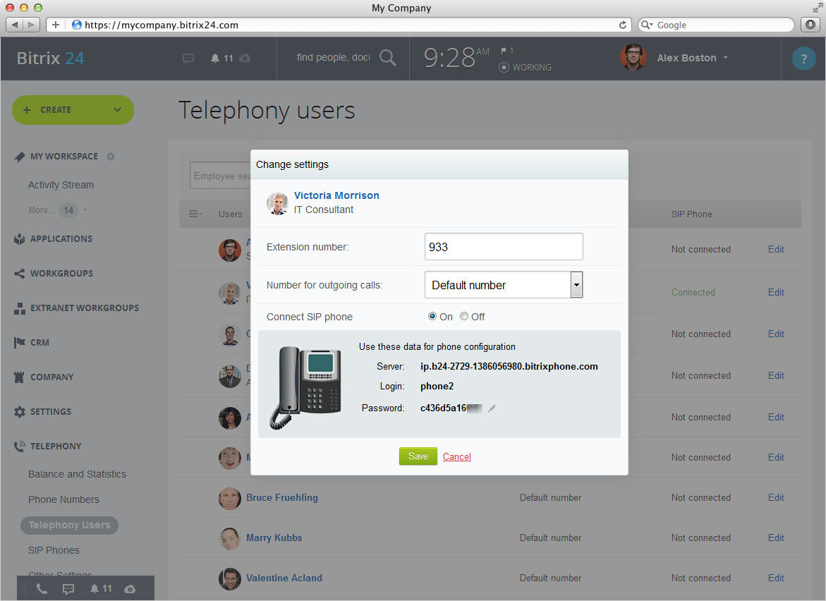 Bitrix24 screenshot: Built-in Telephony-thumb