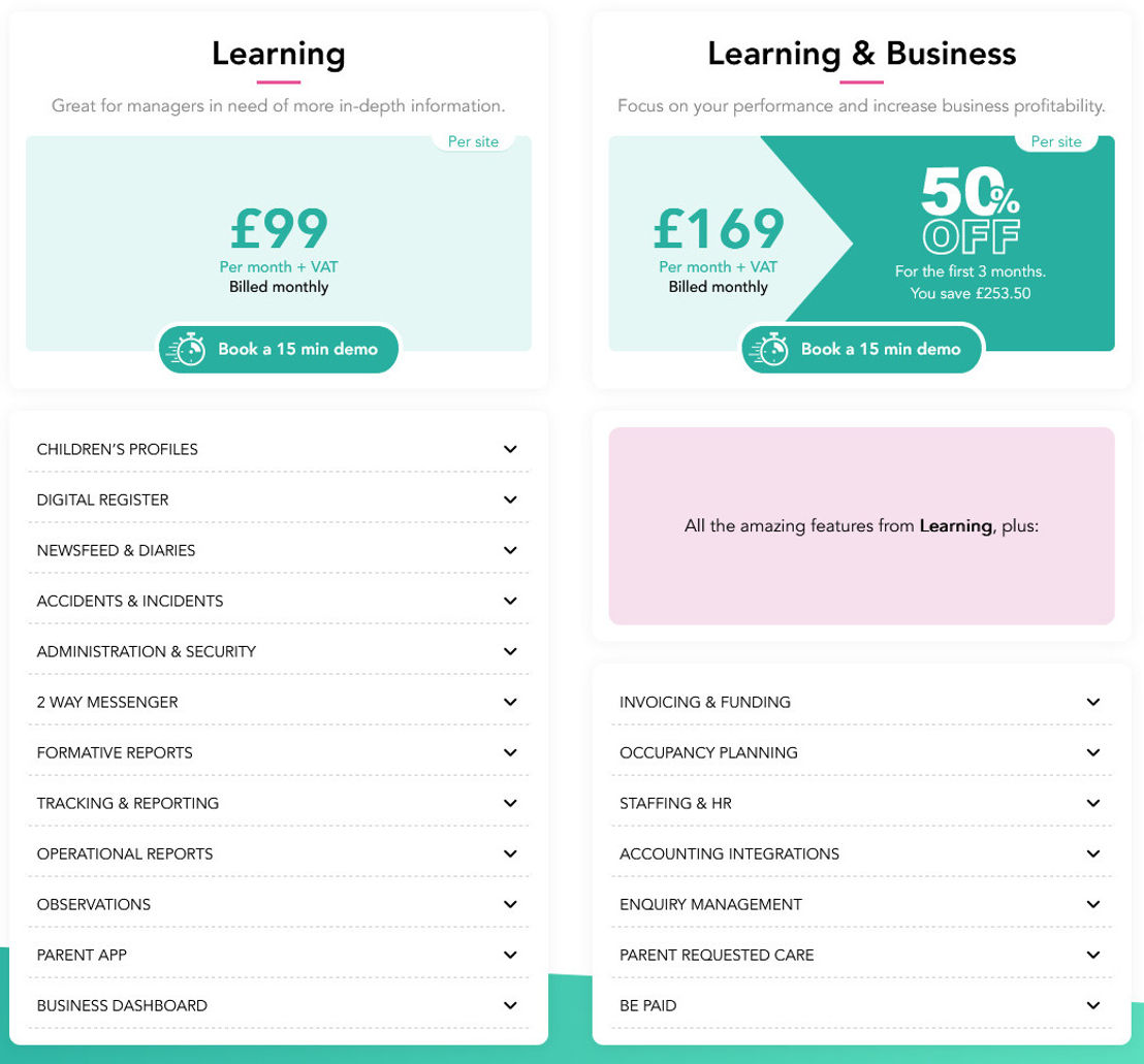 Blossom Educational pricing