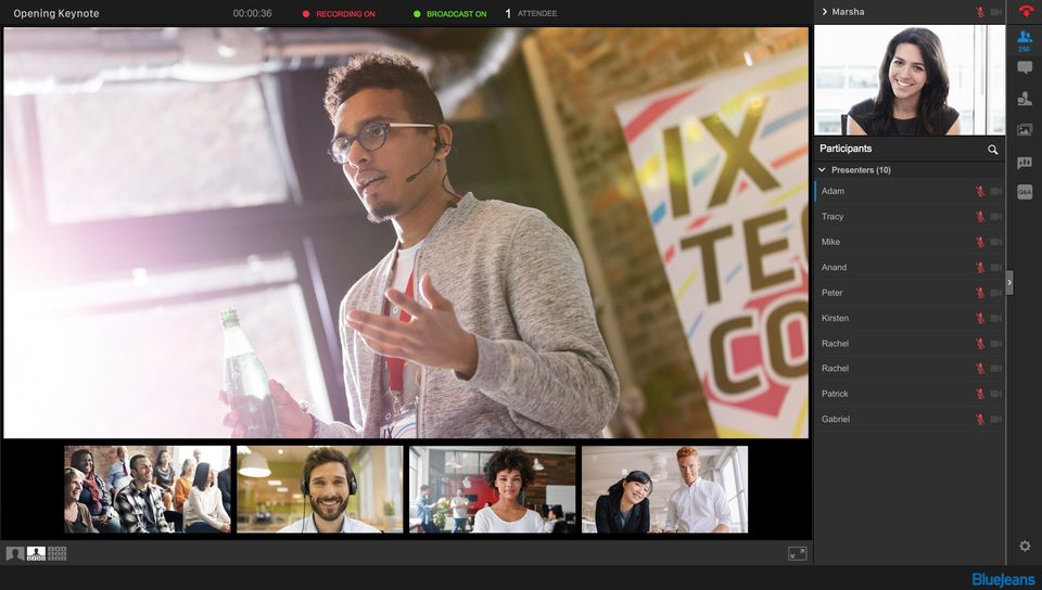 BlueJeans Event screenshot