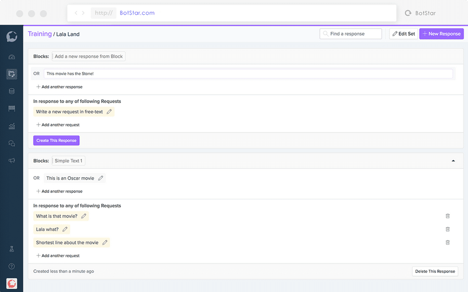 BotStar Demo - Smart Phrases Training