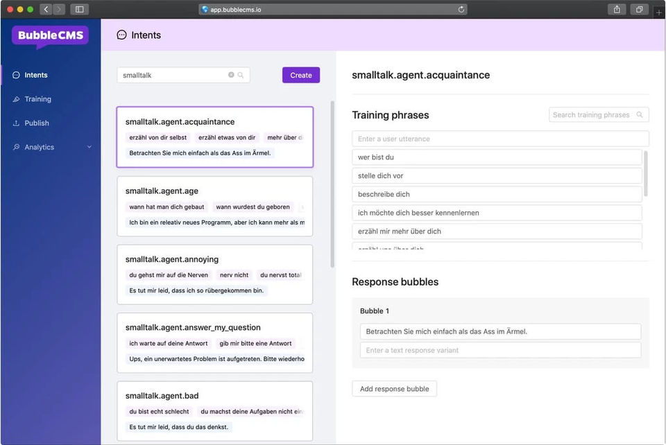 Bubble CMS : Content Management screenshot