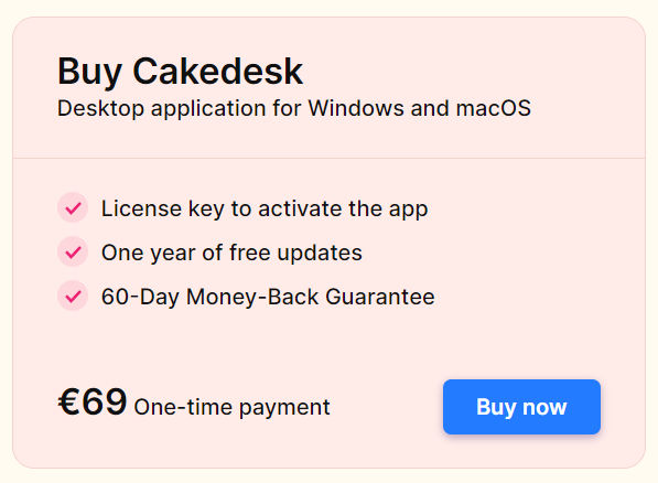 Cakedesk pricing