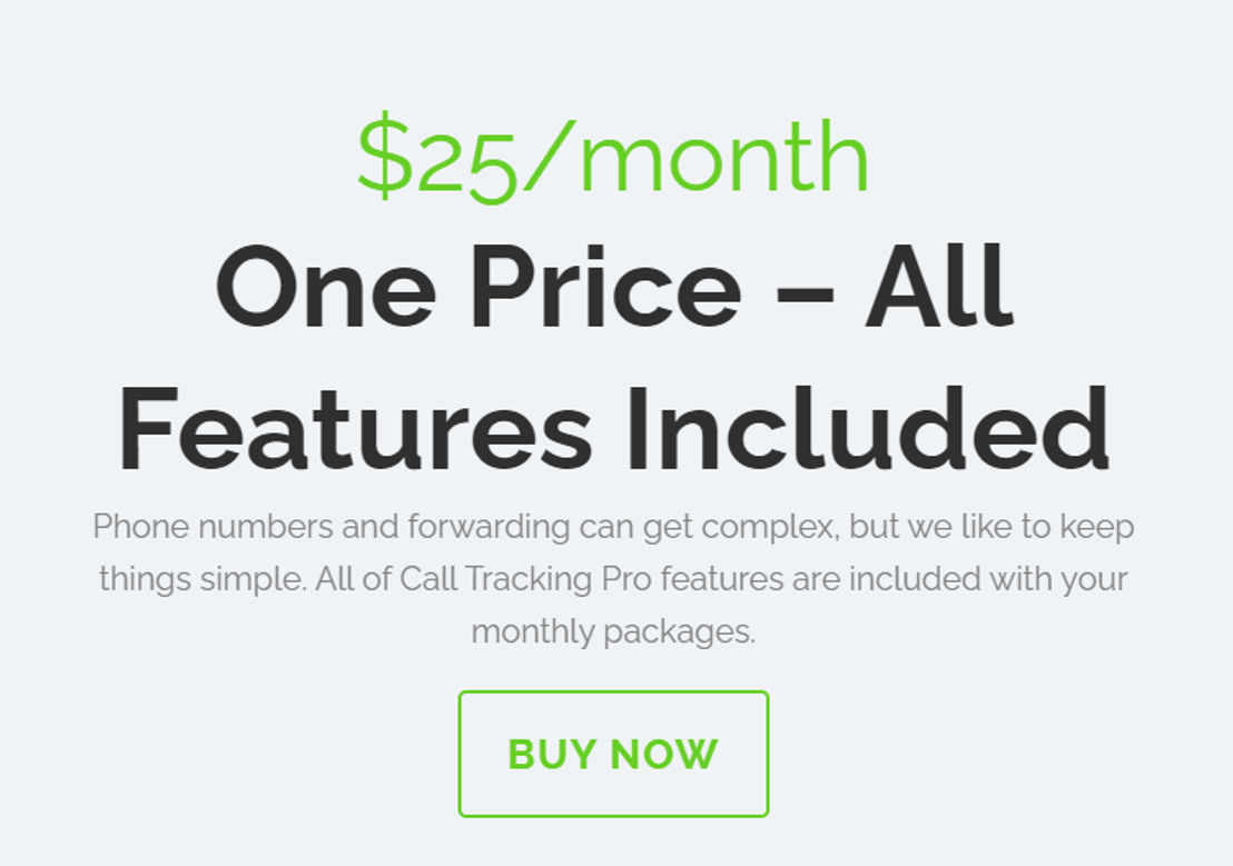 Call Tracking Pro pricing