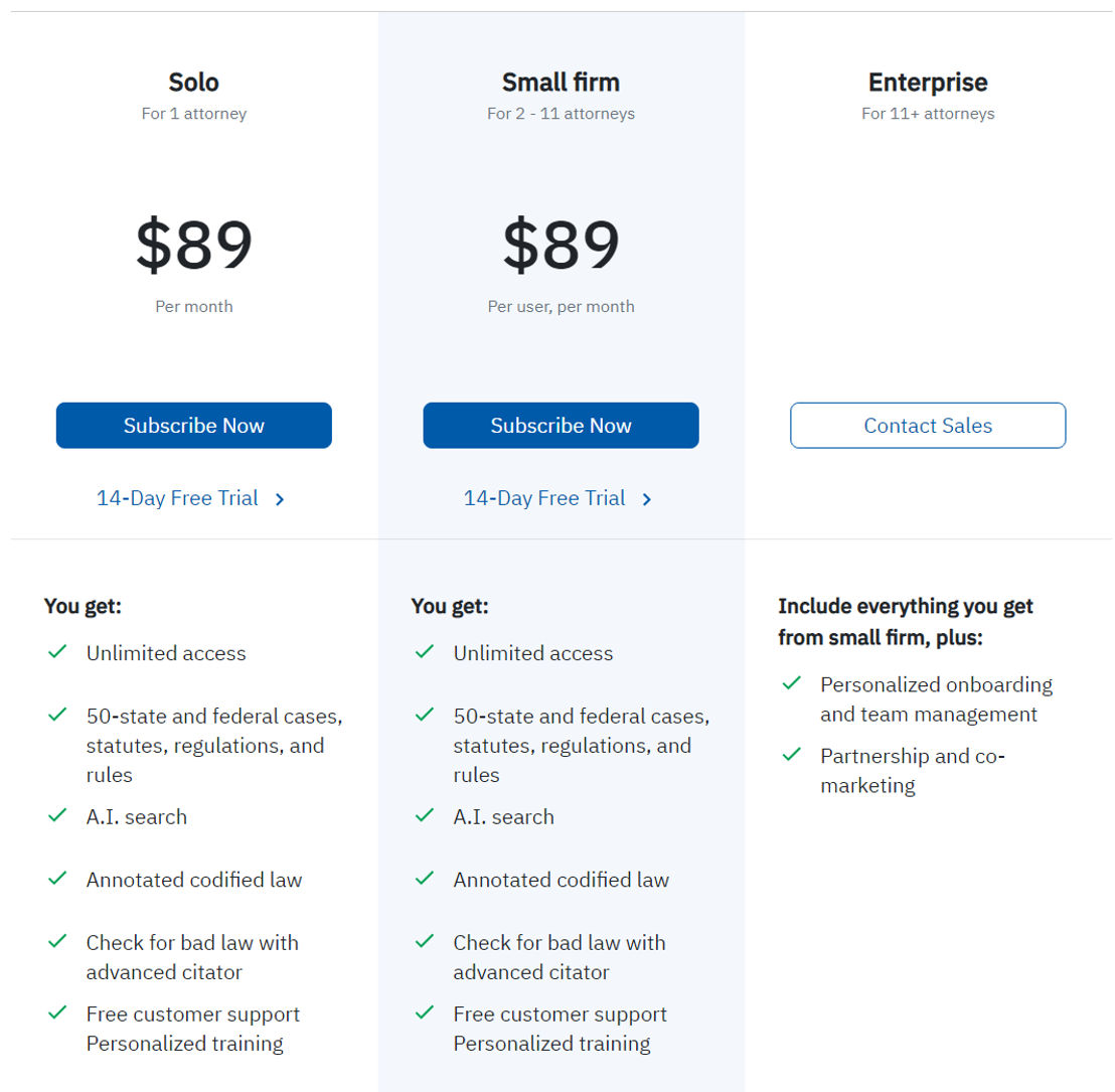 Casetext pricing