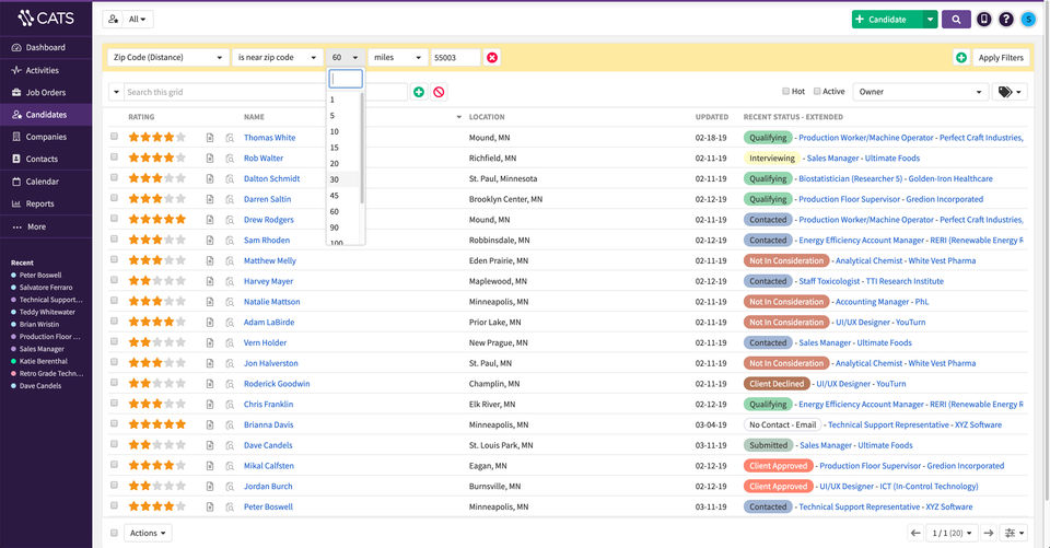 View all candidates and their status in one convenient place.-thumb