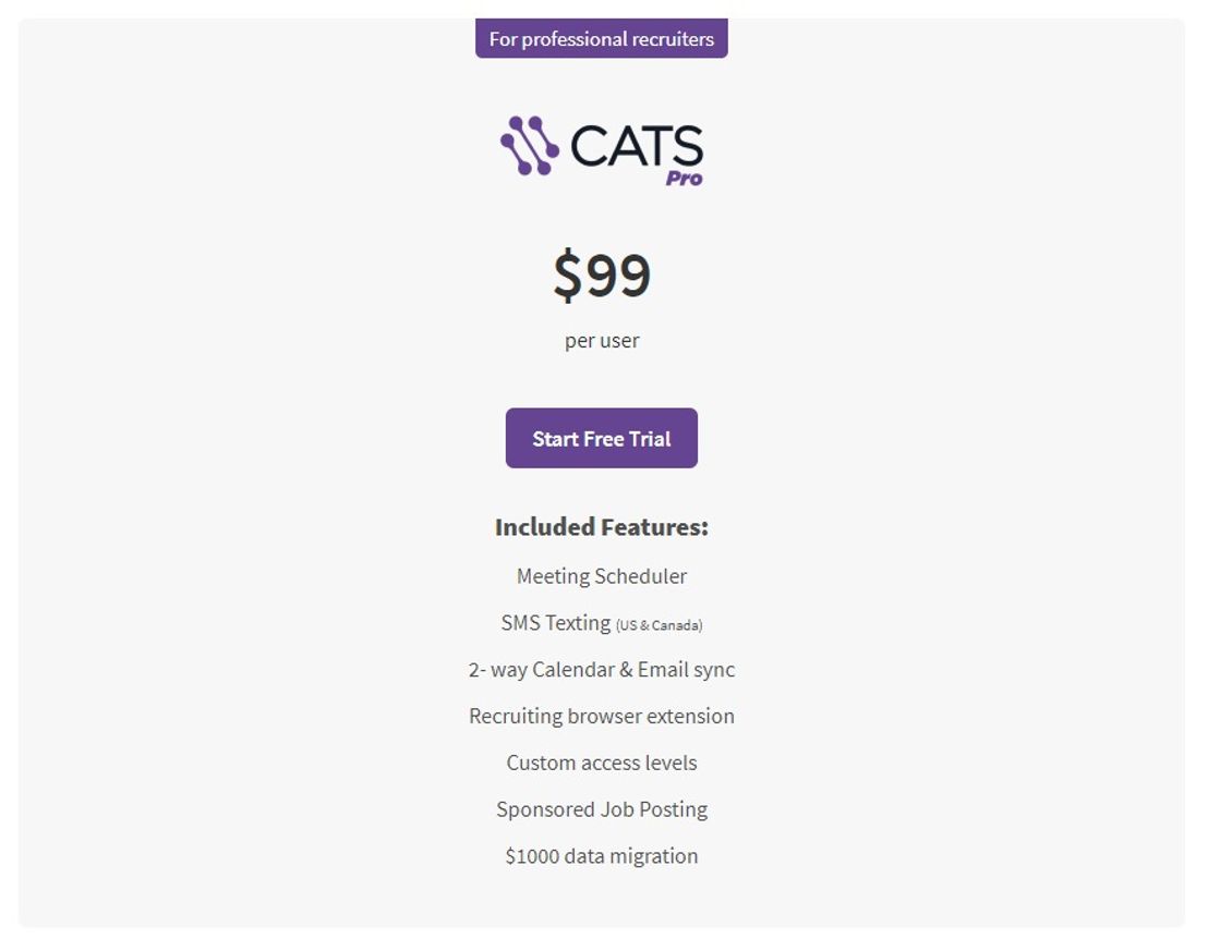 CATS pricing