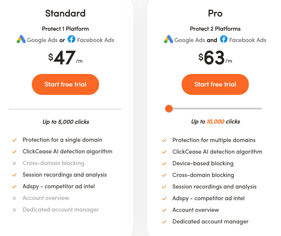 CHEQ ClickCease pricing