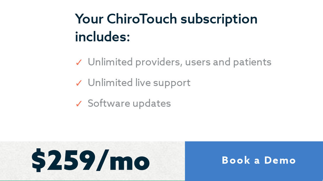 ChiroTouch pricing